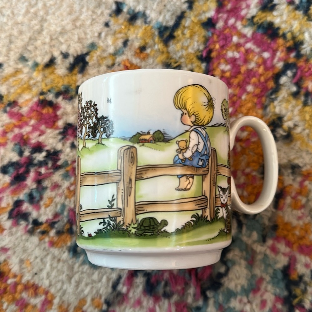 1969 Cup Joan Walsh Anglund West Germany Coffee Tea Mug Vintage